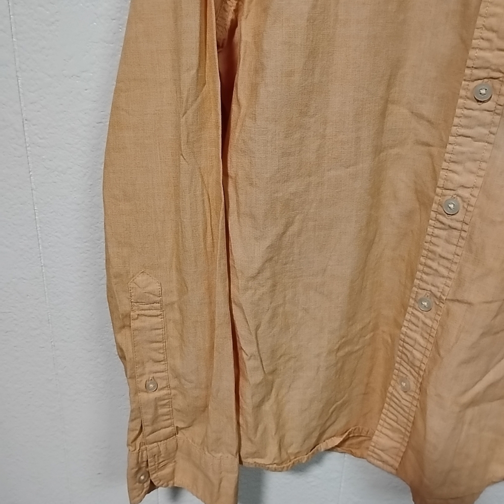 Hollister Orange Small Button Down Shirt Casual Business Vintage Y2k - Picture 4 of 12
